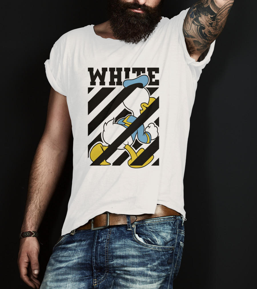 Donald Duck Off-White Stripes T-Shirt