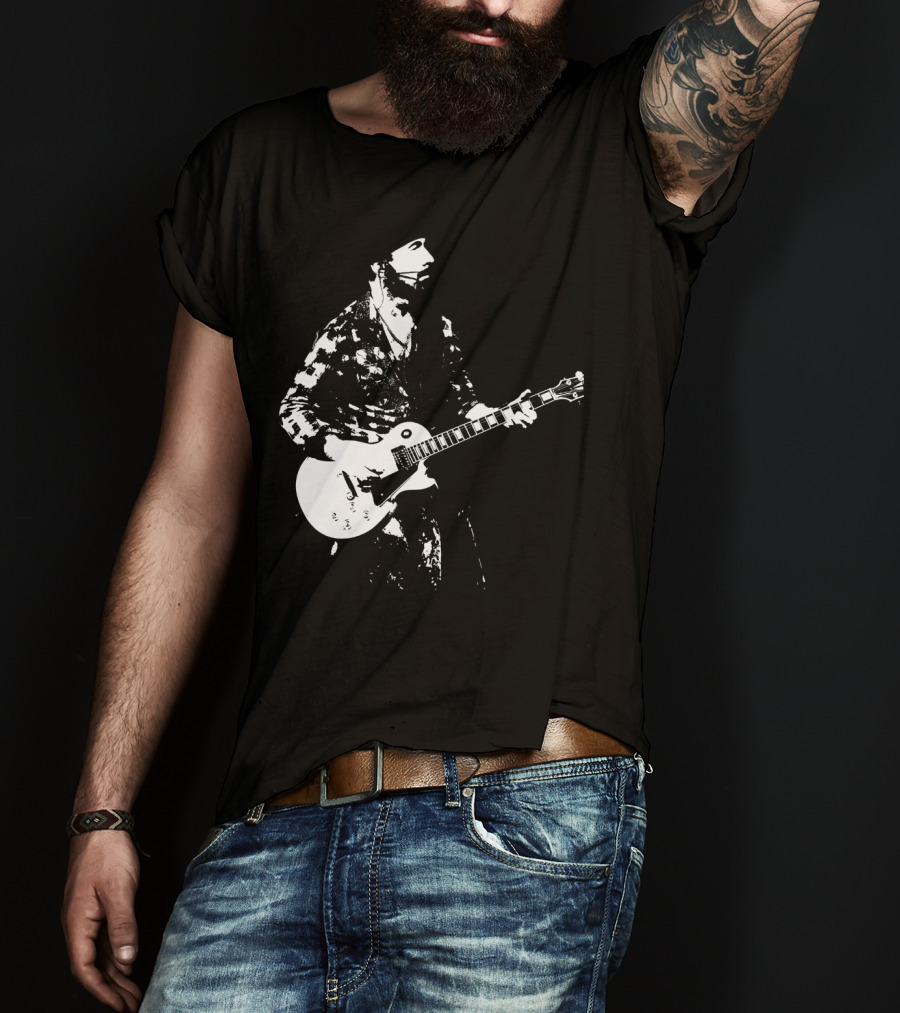 Mens Guitar Player Iconic Style Les Paul T-Shirt