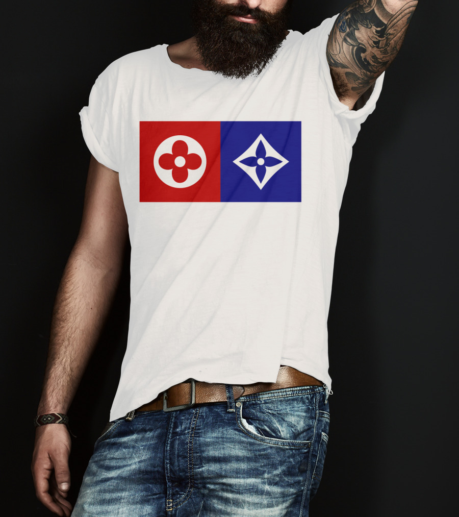Best Dual Icon Flower Emblems T-Shirt