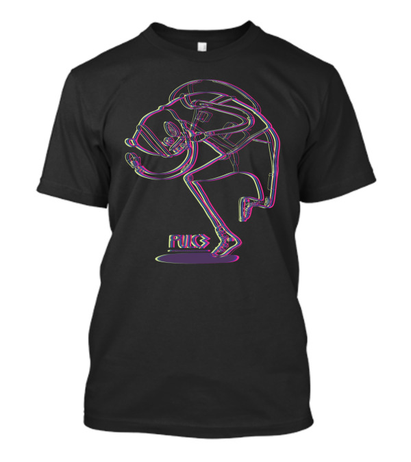 Neon Holographic Dance Man Pulse T-Shirt