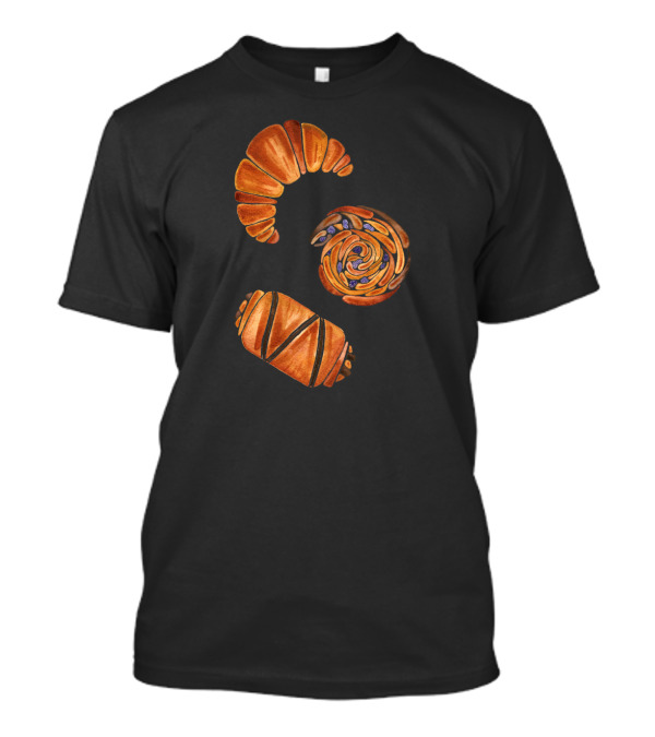 French Pastries Croissant Pain Au Chocolat Swirl Delight T-Shirt