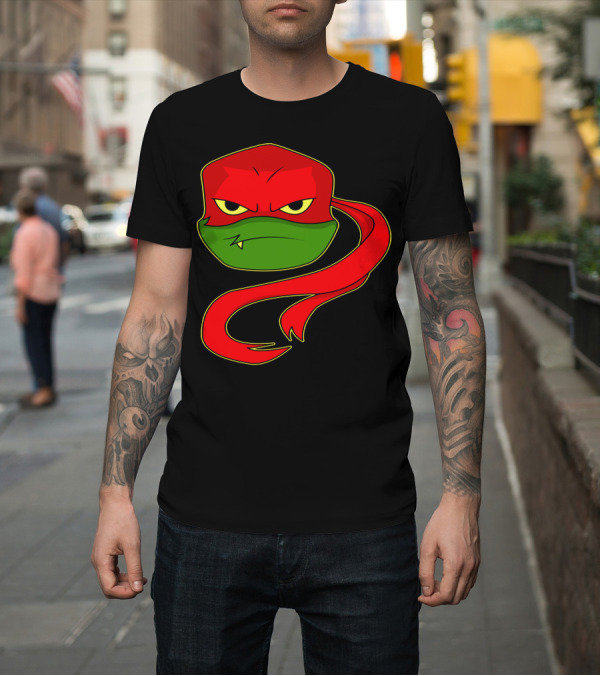Shirt: Raphael-Inspired Ninja Turtle Mask T-Shirt Raphael-Inspired Ninja Turtle Mask T-Shirt