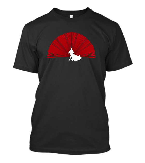 Geisha 3000 Red Fan Silhouette With Futuristic Elegance T-Shirt