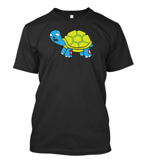 Zombie Turtle Horror Cartoon Green Shell T-Shirt