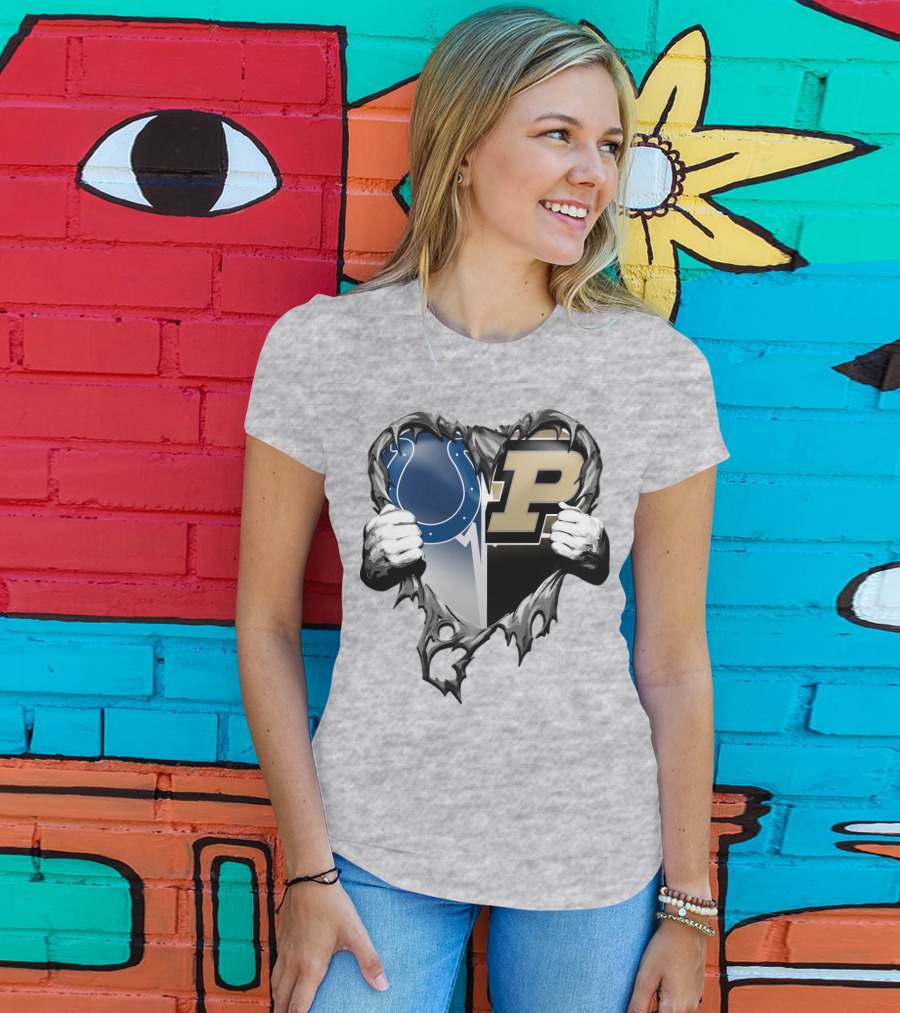 Colts Purdue Heart Revealed T-Shirt