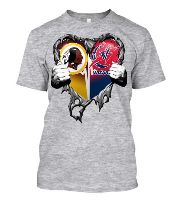 Washington Redskins Wizards Heart T-Shirt