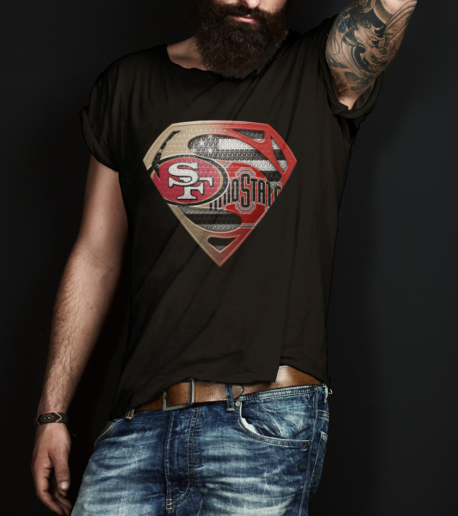 San Francisco 49ers Ohio State Superman Logo Mashup T-Shirt