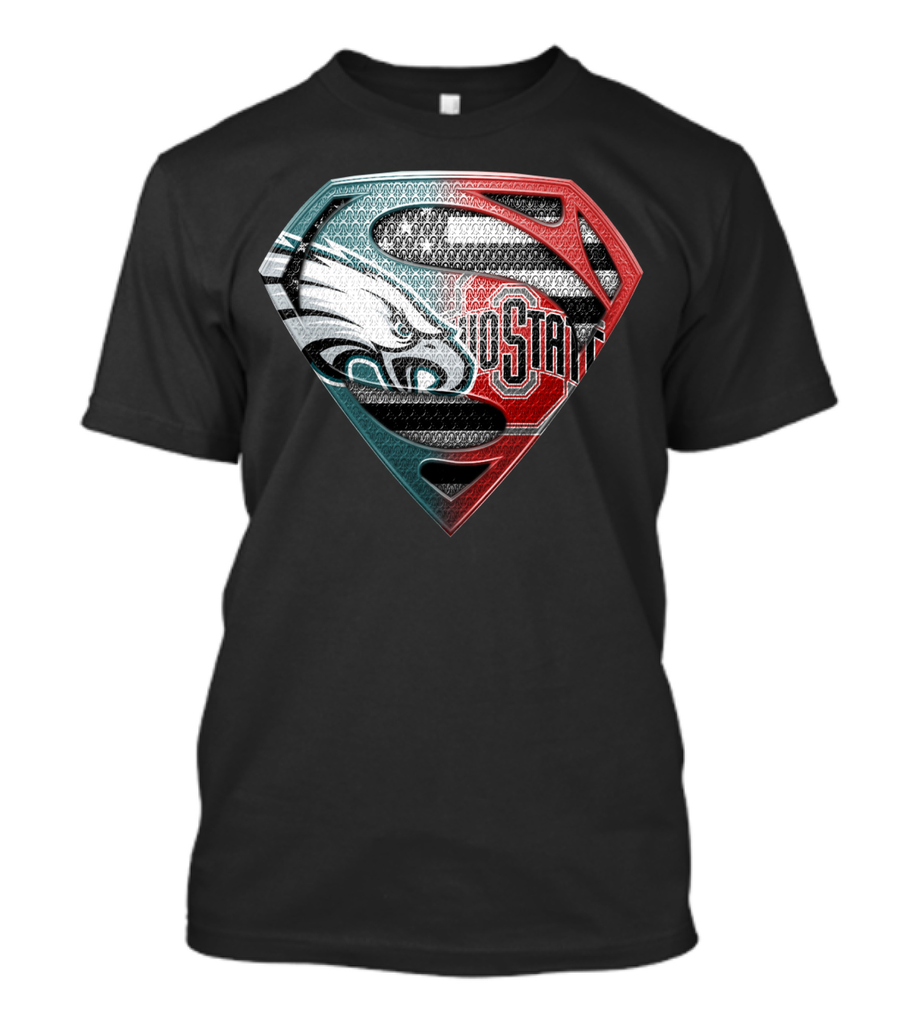 Philadelphia Eagles Ohio State Superman Shield T-Shirt