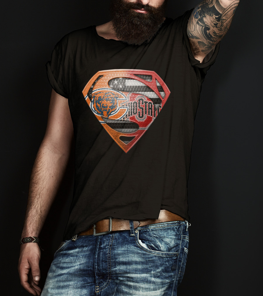 Chicago Bears Ohio State Superman T-Shirt