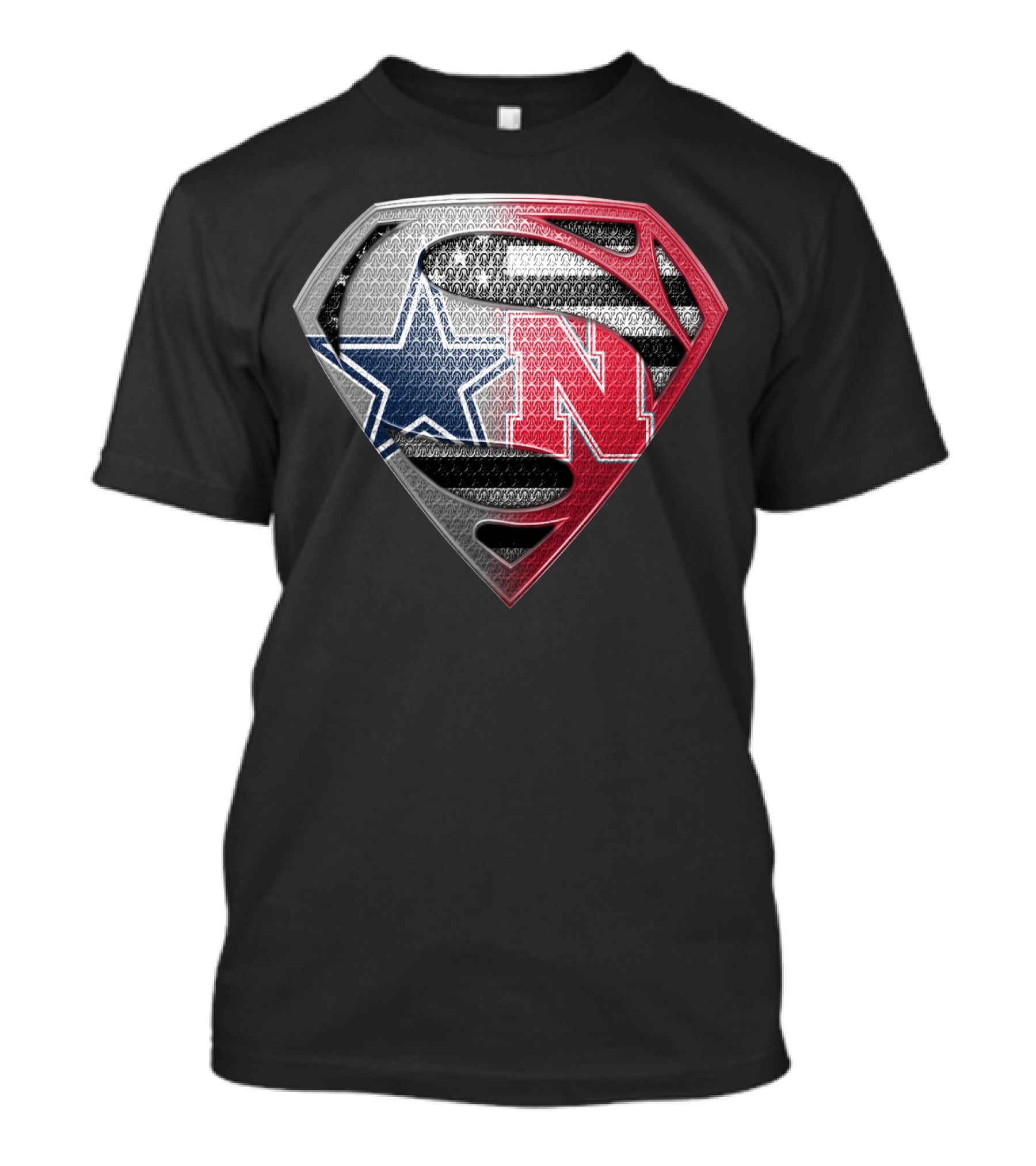 Cowboys Nebraska Fusion Superman Shield T-Shirt