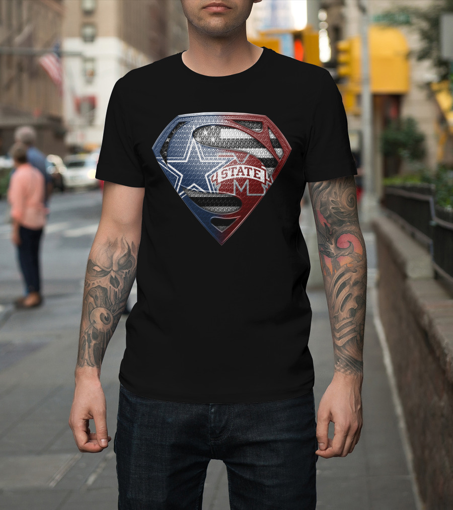 Superman Texas State Flag S Shield T-Shirt