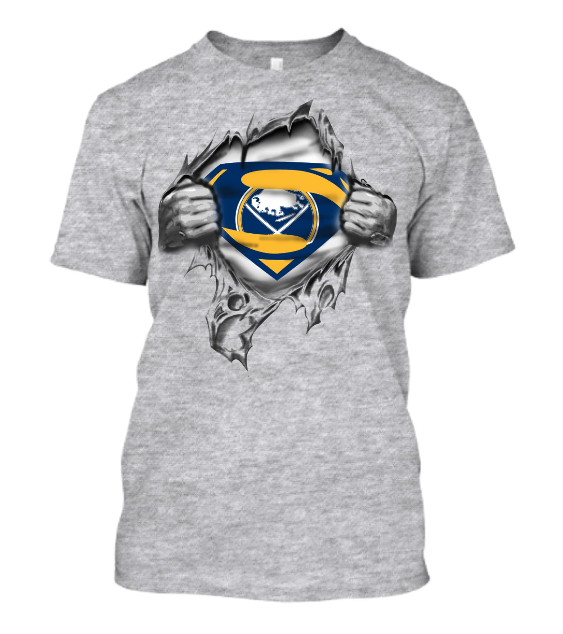 Buffalo Sabres Superman Shield Tear T-Shirt