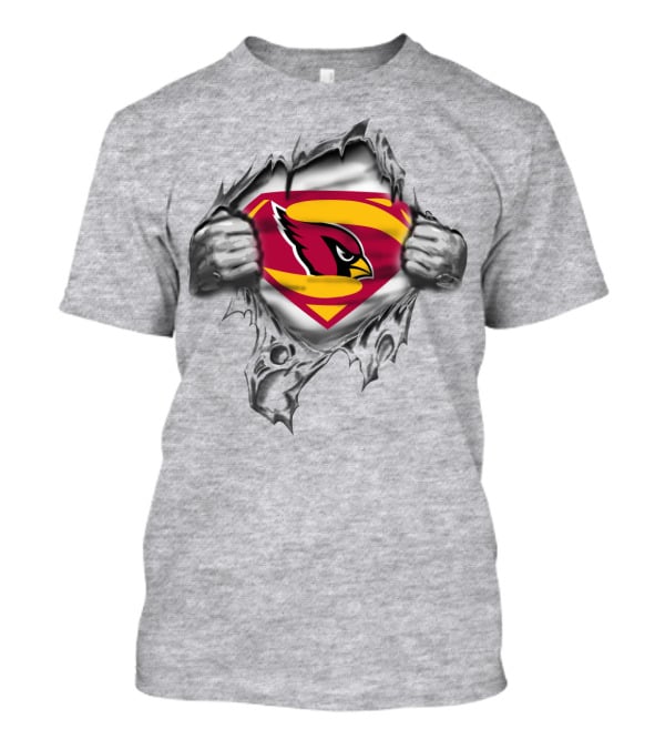 Spmxa098 Arizona Cardinals Superman Logo Superhero Fan T-Shirt