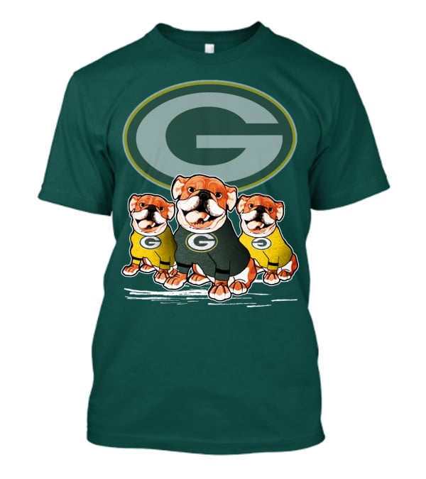 Green Bay Packers Dogs Trio T-Shirt