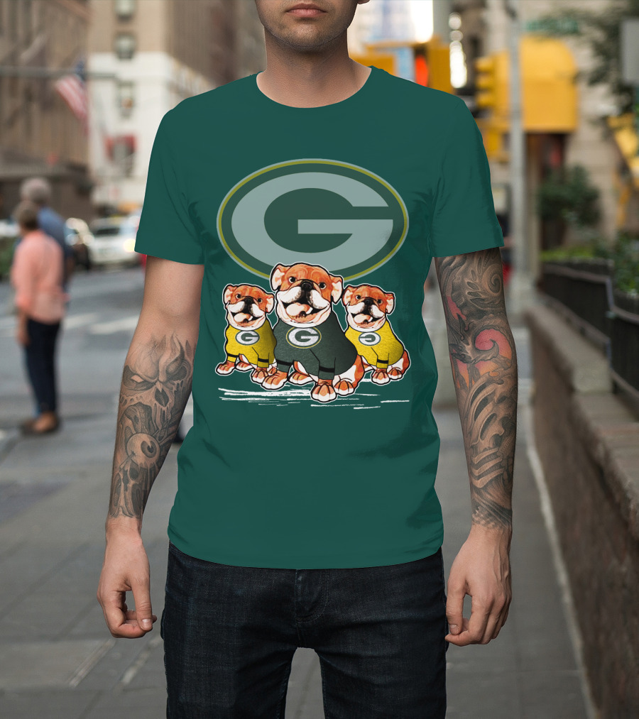Green Bay Packers Dogs Trio T-Shirt