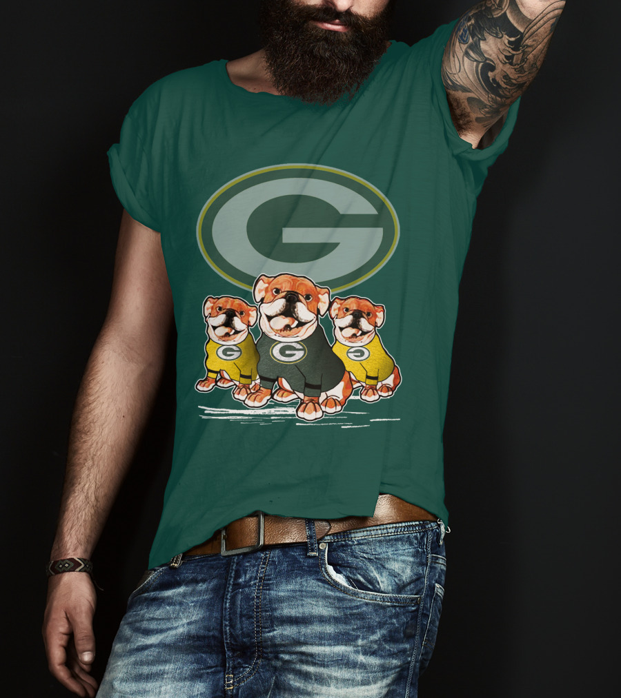 Green Bay Packers Dogs Trio T-Shirt