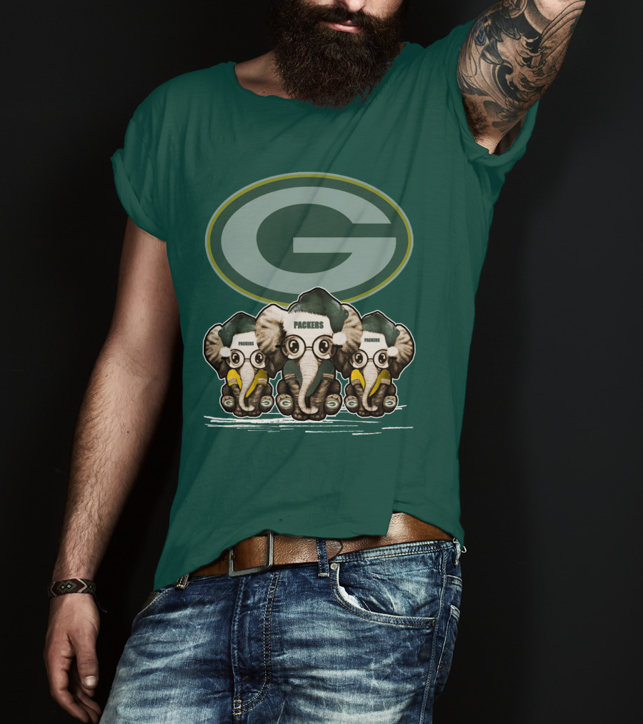 Green Bay Packers Elephants Logo Packers T-Shirt
