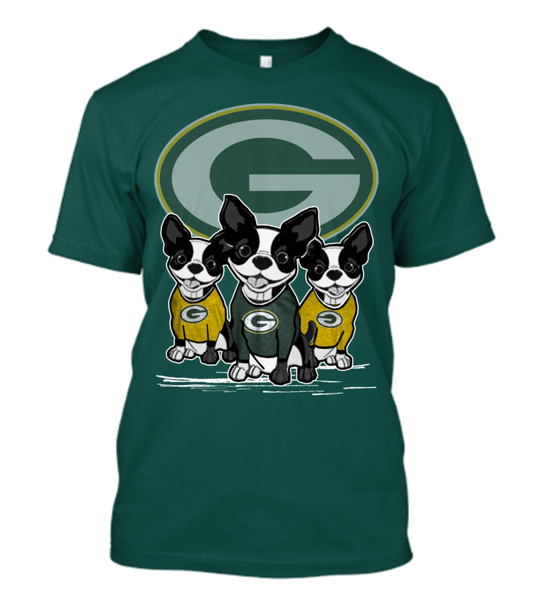 Green Bay Packers Boston Terriers T-Shirt