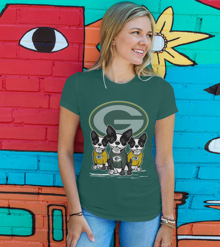 Green Bay Packers Boston Terriers T-Shirt