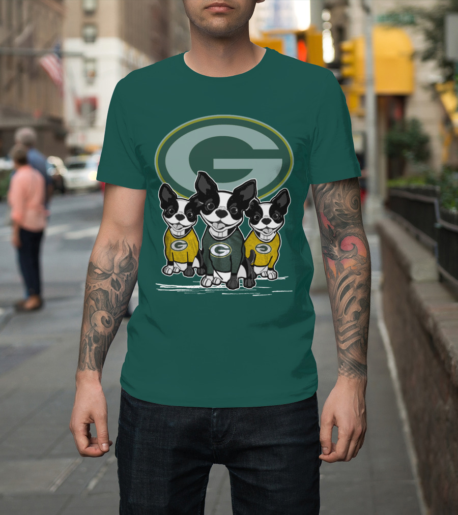 Green Bay Packers Boston Terriers T-Shirt