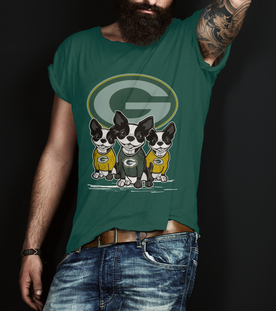 Green Bay Packers Boston Terriers T-Shirt