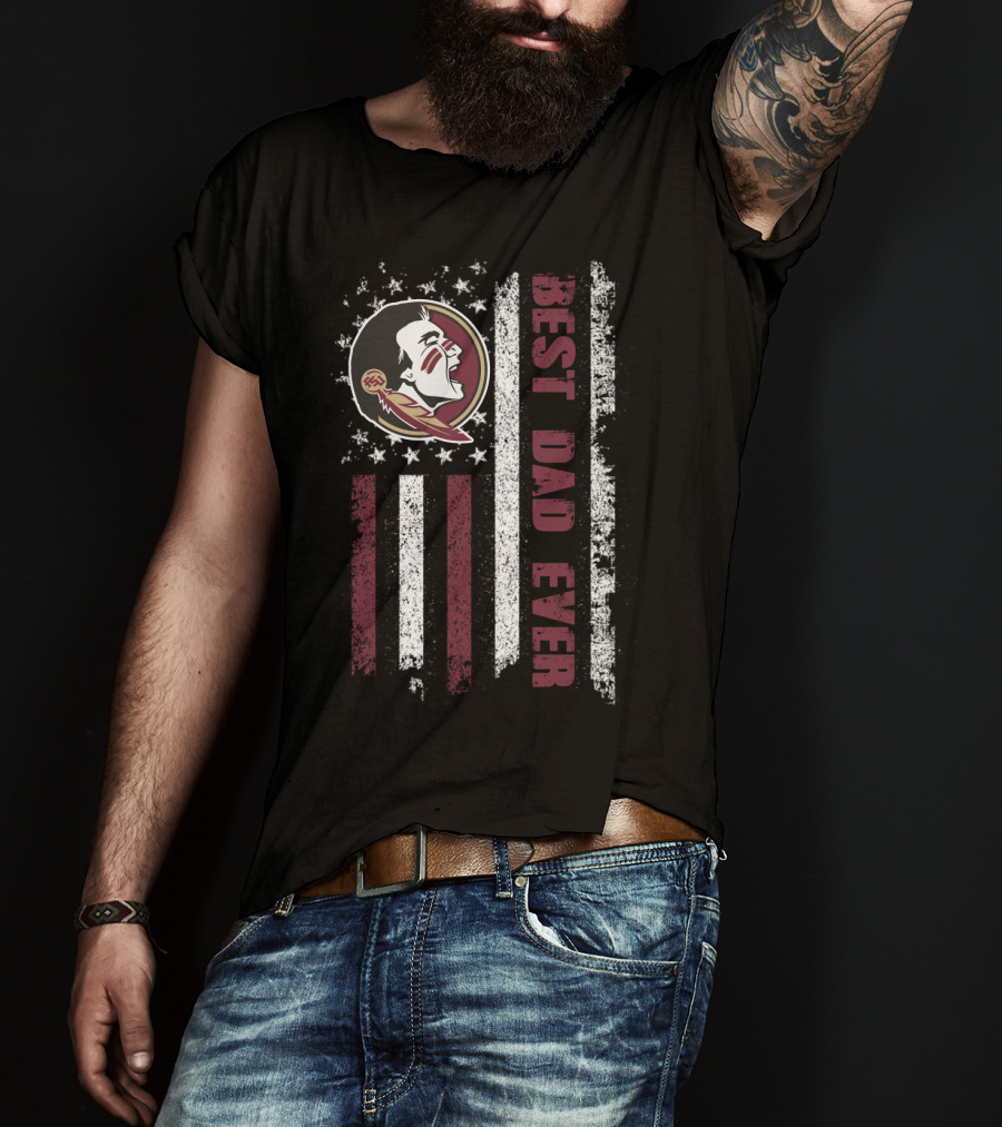 Best Dad Ever Evd 086 Flag Design With Sports T-Shirt