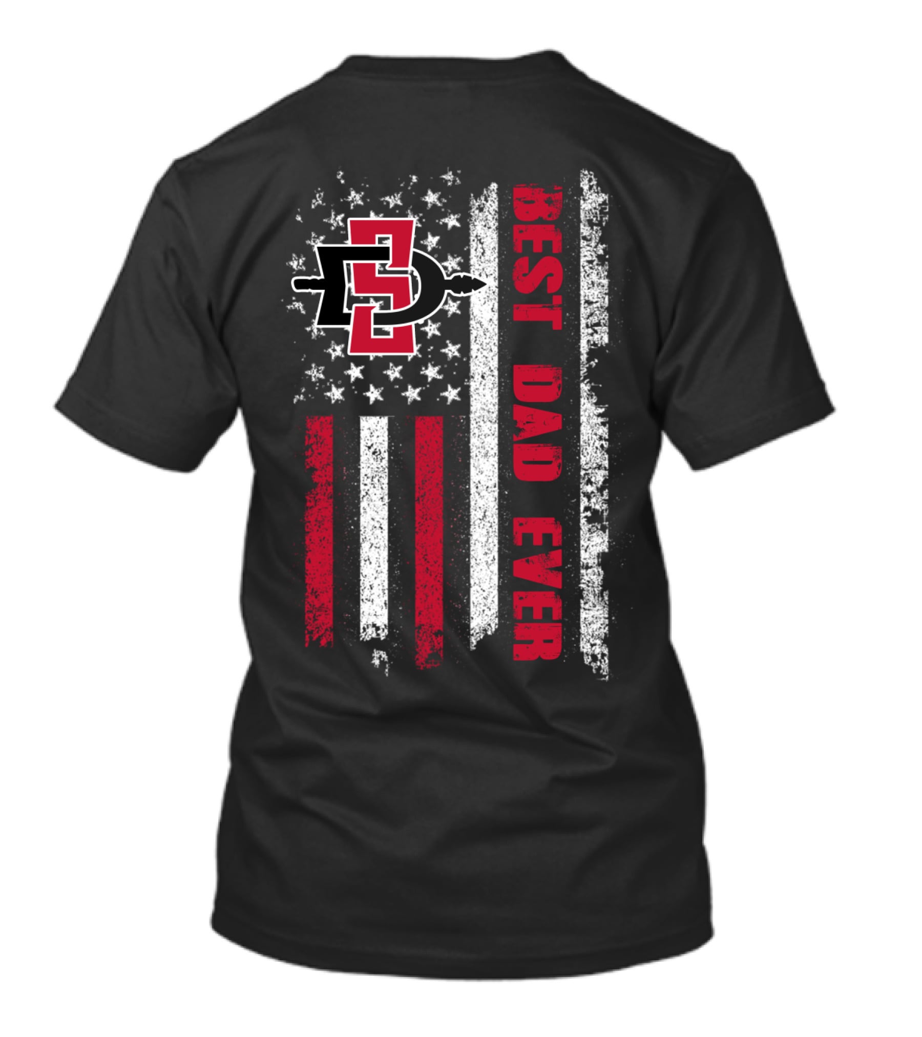Sdsu Aztecs Best Dad Ever American Flag Evd 060 T-Shirt