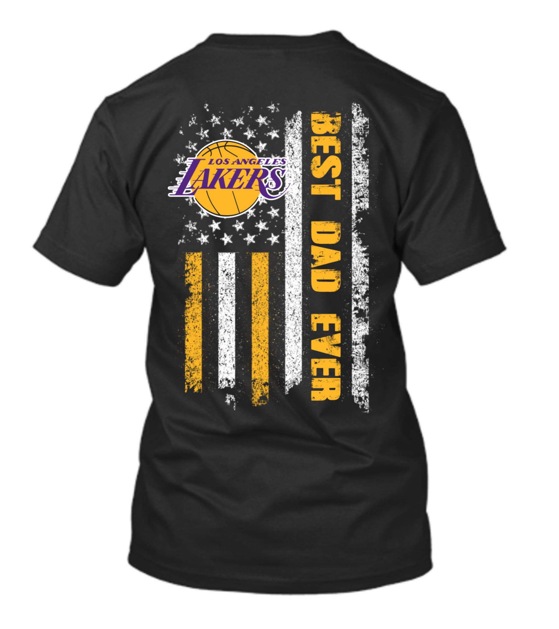 Los Angeles Lakers Best Dad Ever Flag T-Shirt