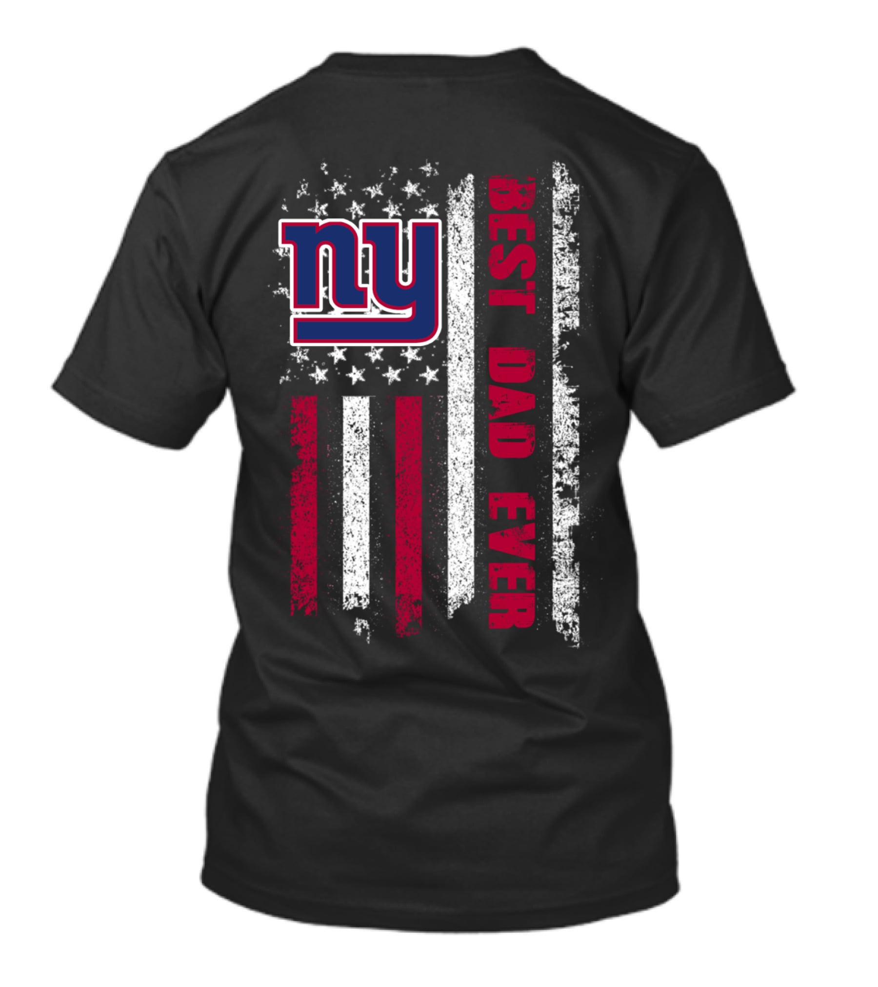 Ny Giants Best Dad Ever Stars And Stripes Evd 124 T-Shirt