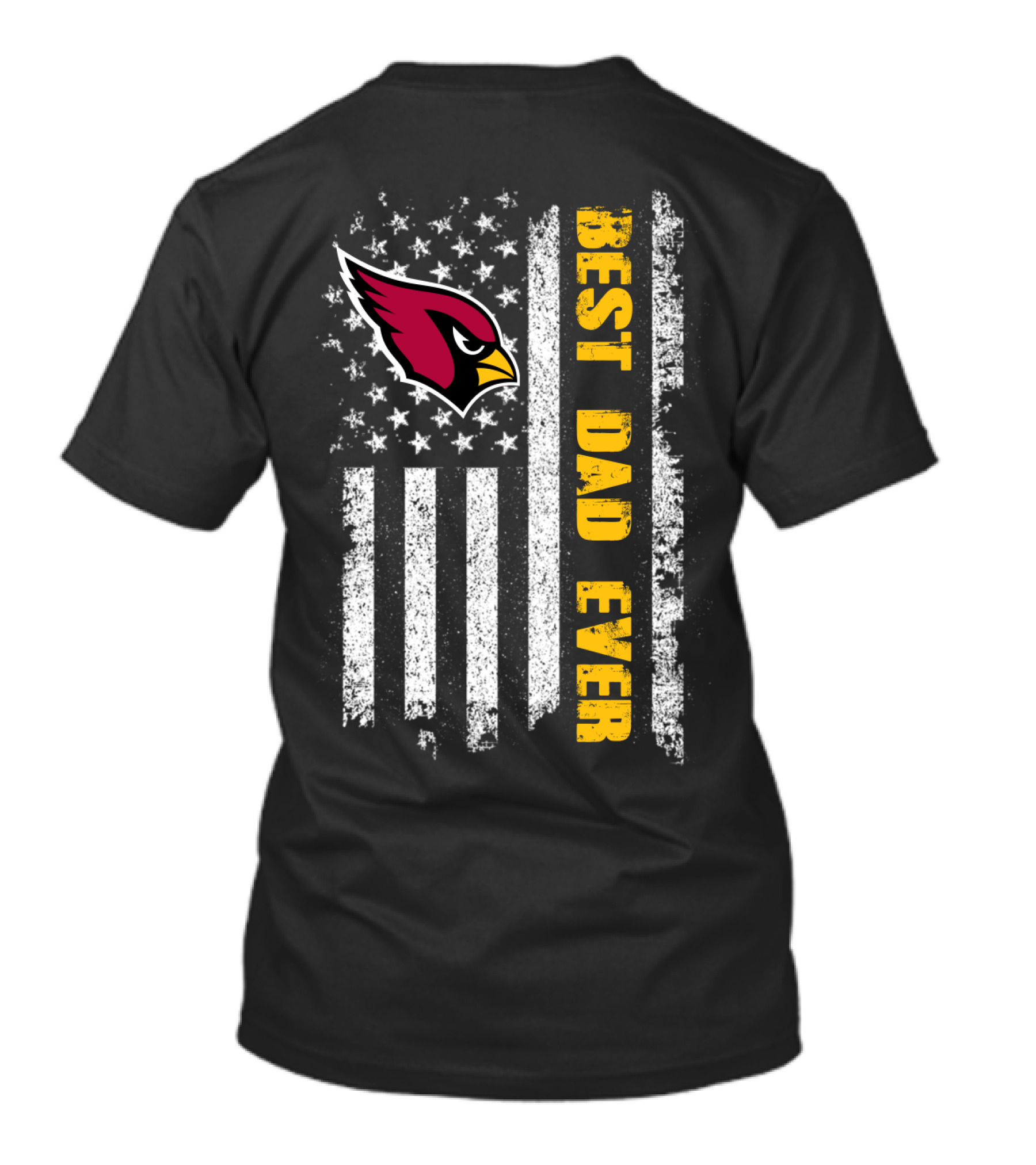 Evd 142 Best Dad Ever Arizona Cardinals American Flag T-Shirt
