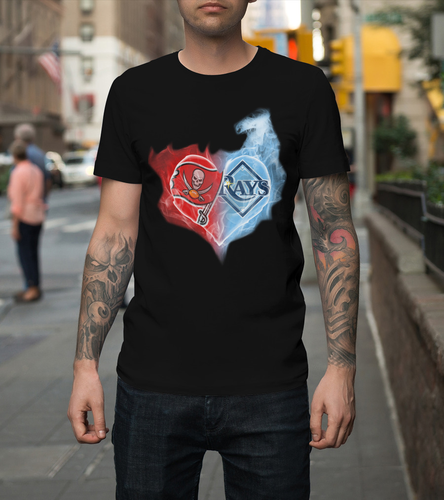 Buccaneers And Rays Heart Fusion T-Shirt