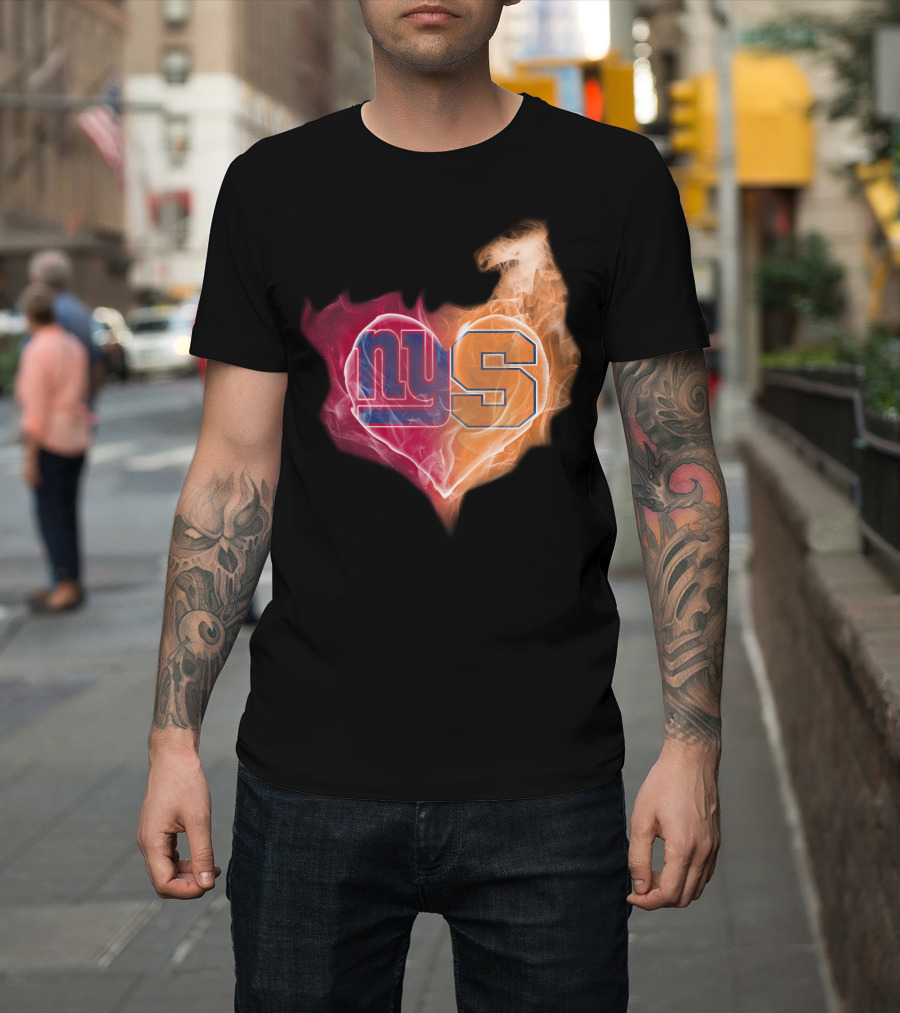 Ny Giants Syracuse Heart Fire Fusion T-Shirt