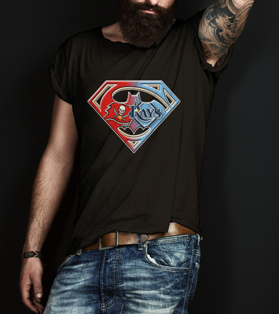 Superman Batman Buccaneers Rays Logo Fusion Bat 027 T-Shirt