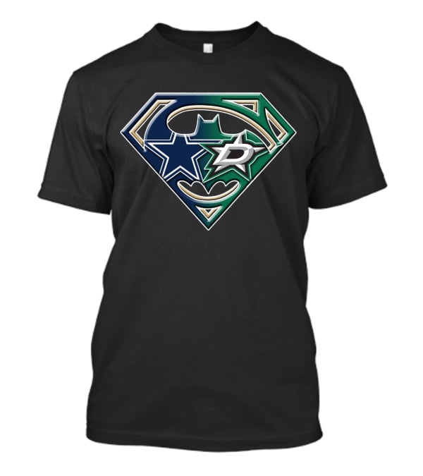 Dallas Cowboys Stars Batman Superman Dallas Stars Bat 047 T-Shirt