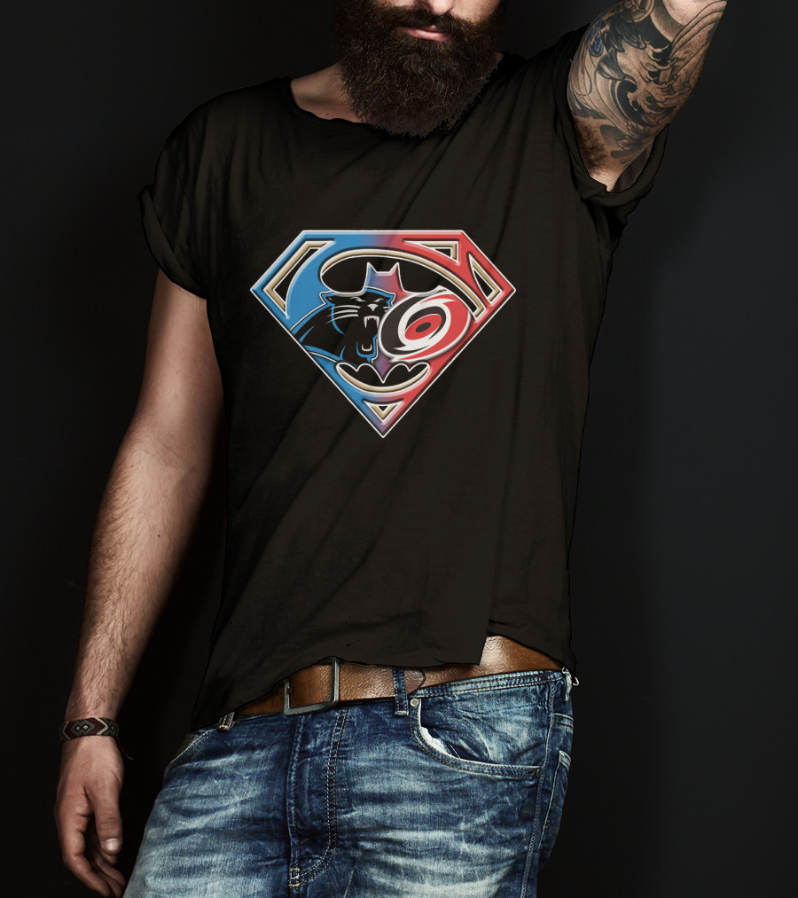 Panthers Hurricanes Superman Logo Fusion T-Shirt