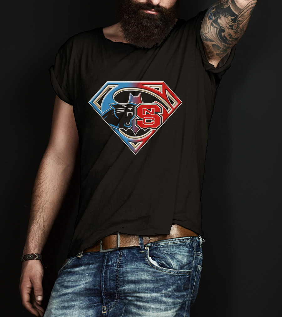 Carolina Panthers Nc State Superman Logo Bat 087 T-Shirt