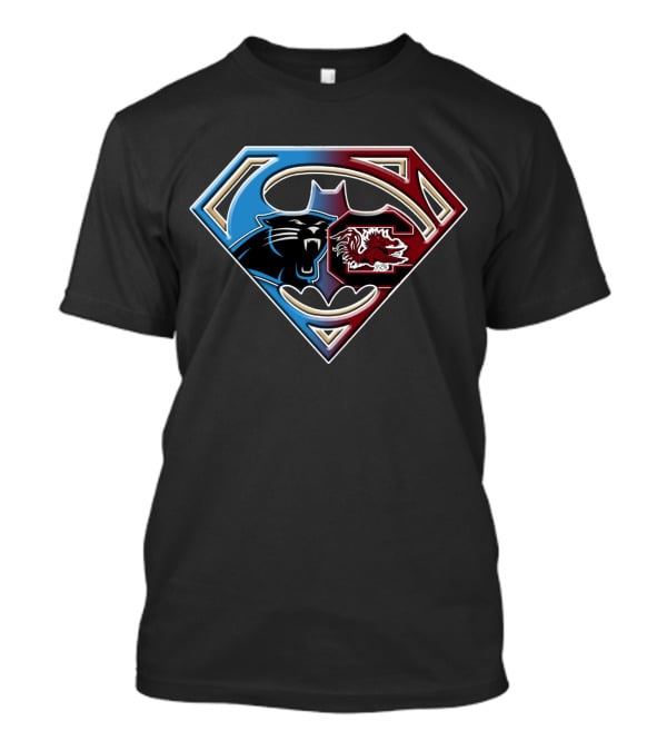 Carolina Panthers South Carolina Gamecocks Superman Shield T-Shirt