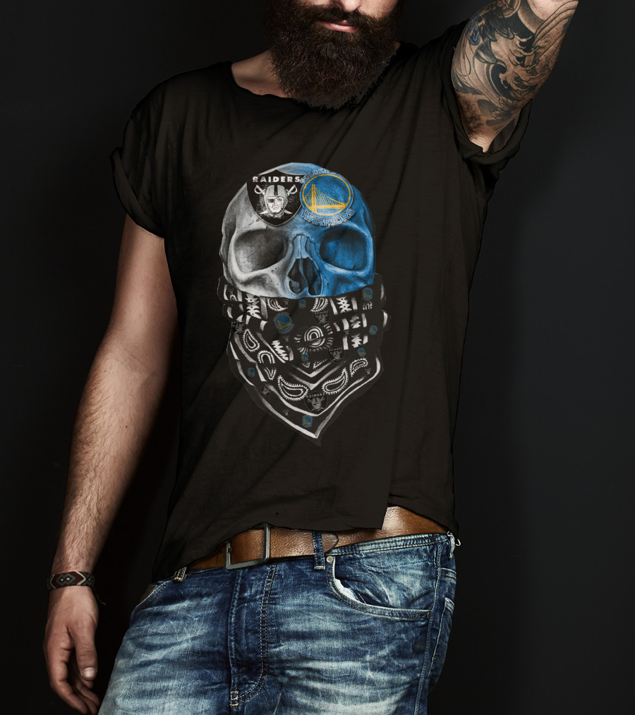 Raiders And Warriors Skull Bandana T-Shirt