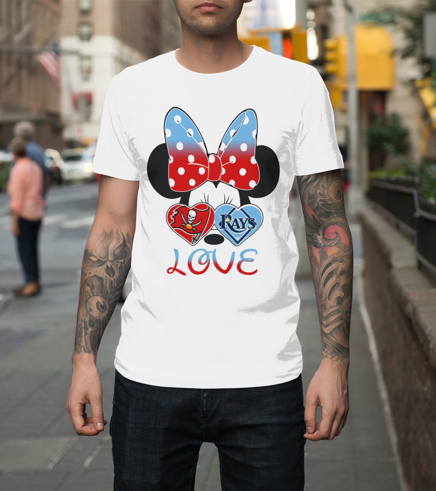 Minnie Mouse Love Tampa Bay Buccaneers Rays T-Shirt
