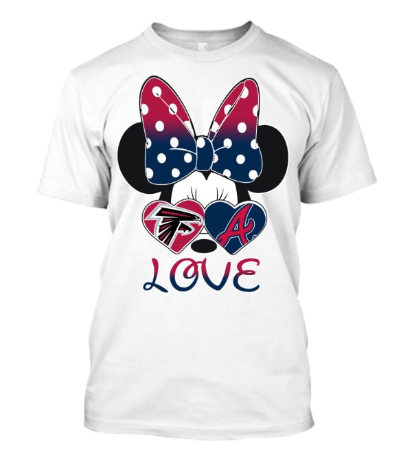 Love Minnie Bow Falcons Braves T-Shirt