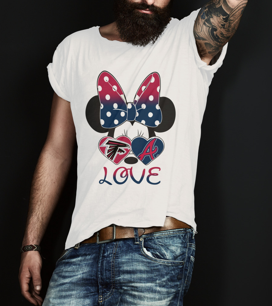 Love Minnie Bow Falcons Braves T-Shirt