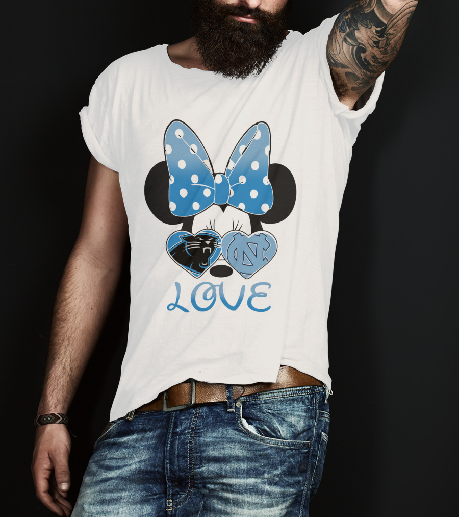Minnie Carolina Panthers Unc Love T-Shirt