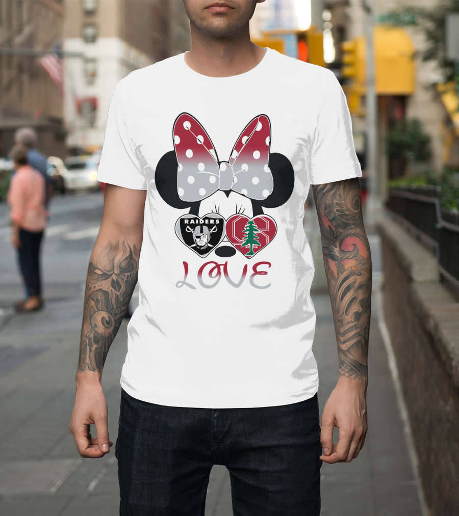 Love Raiders Stanford Minnie Bow Hearts T-Shirt