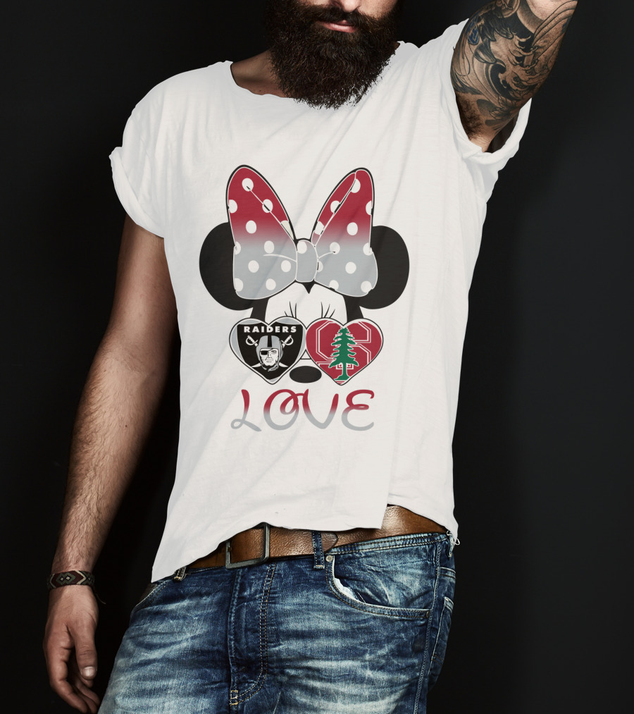 Love Raiders Stanford Minnie Bow Hearts T-Shirt