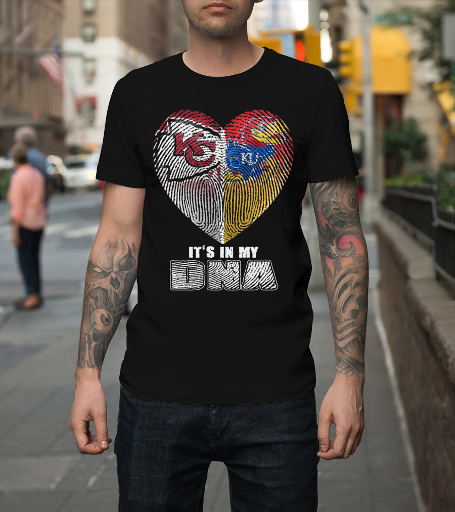 Kansas City Chiefs Ku Jayhawks It's In My Dna T-Shirt