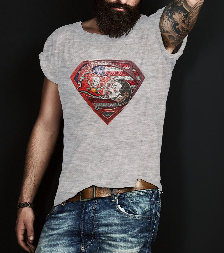 Superhero Skull Bat Shield With American Flag Elements T-Shirt