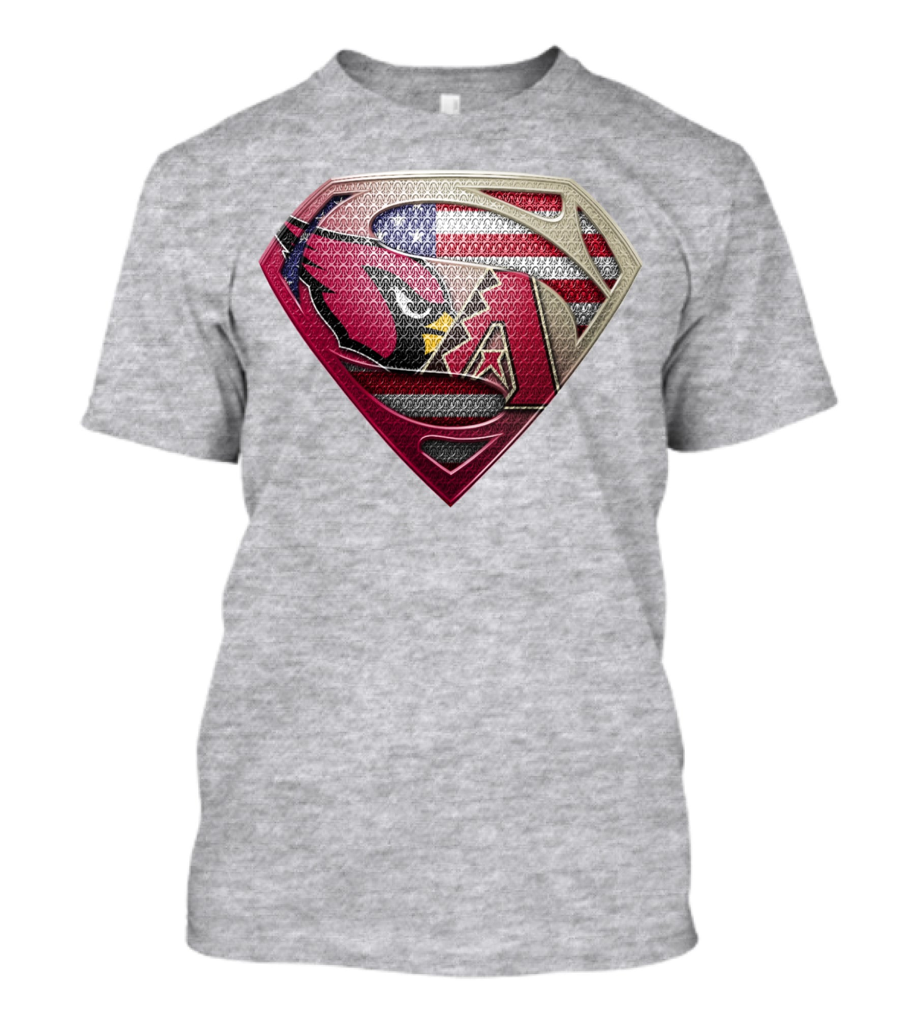 Superman American Flag Arizona Cardinals Logo Fusion T-Shirt