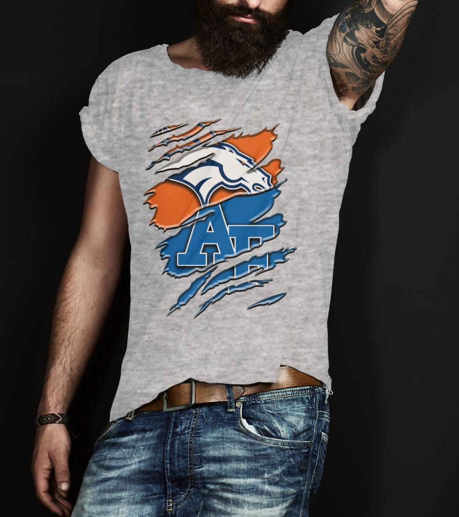 Denver Broncos And Air Force Falcons Logo Mashup Rah 015 T-Shirt