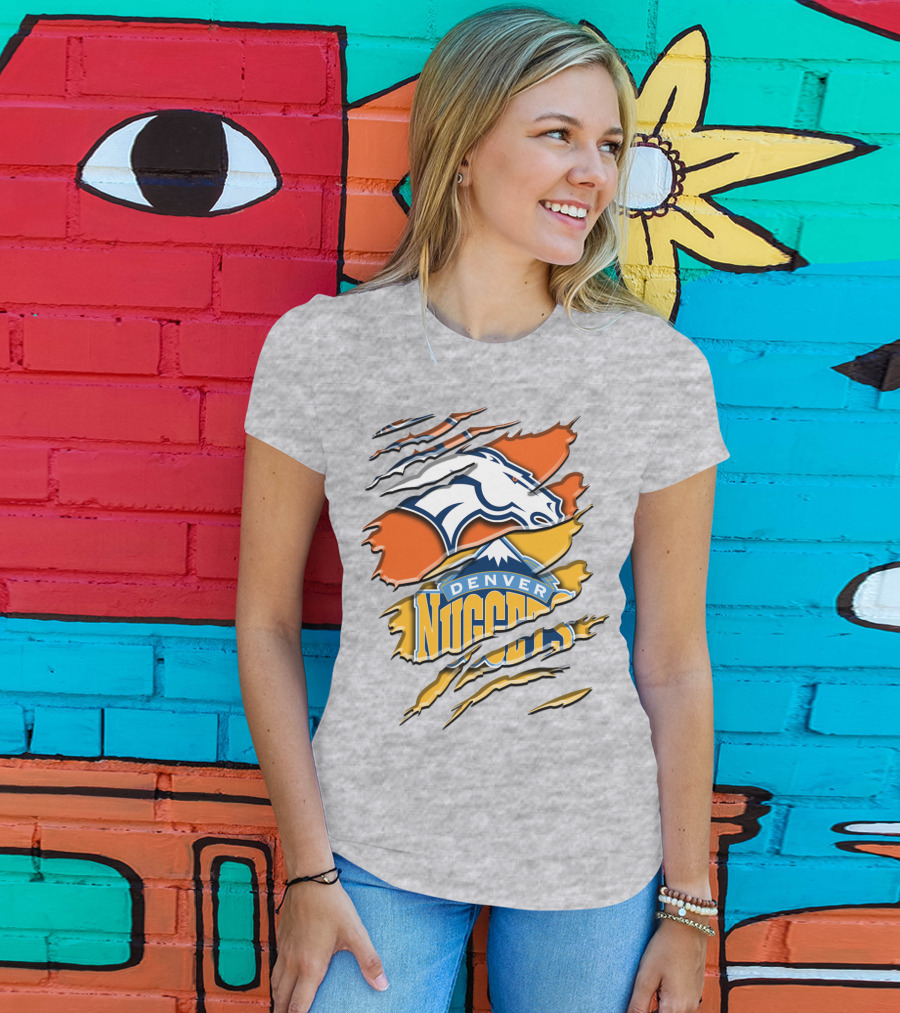 Denver Broncos And Nuggets Fan Crossover Rah 020 T-Shirt
