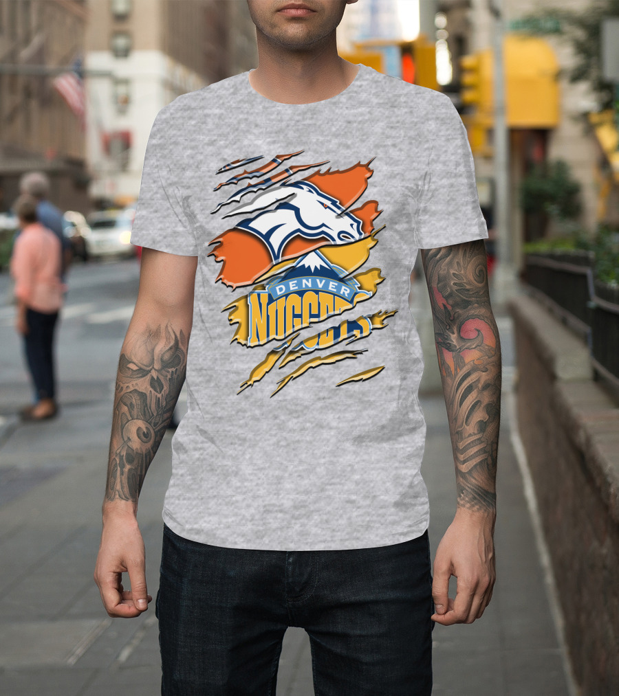 Denver Broncos And Nuggets Fan Crossover Rah 020 T-Shirt